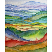 Rainbow Mountains - 16x20inch (51x40cm) Canvas