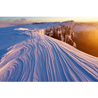 Du Cane wind scoured snow, Tasmania