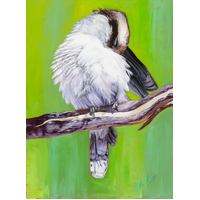 Kookaburra Preening_80 x60cm_Canvas