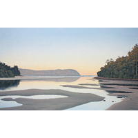 Cloudy Bay Lagoon. Low Tide - Large 120x72cm, Canvas Print only