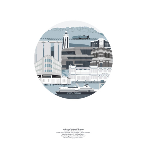 Landmarks of Limilinaturi / Devonport -  A4  29.7x21cm