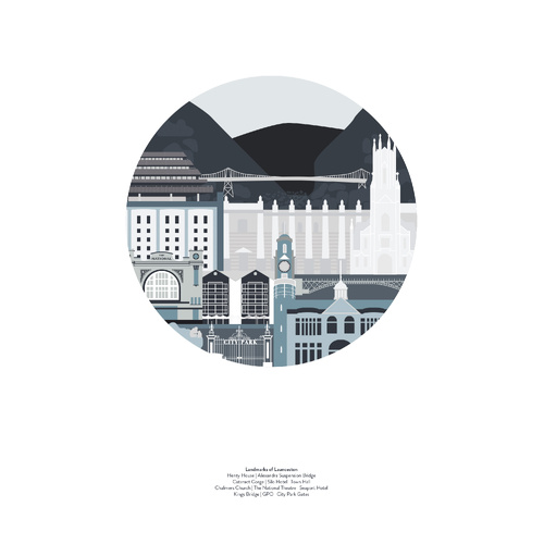 Landmarks - Launceston -  A4  29.7x21cm