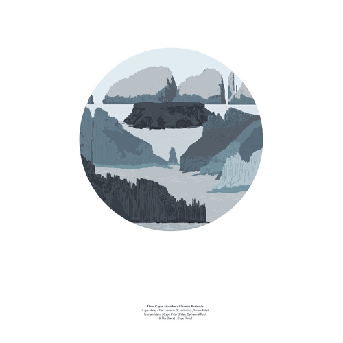 Three Capes - Turrakana / Tasman Peninsula  -  A4  29.7x21cm