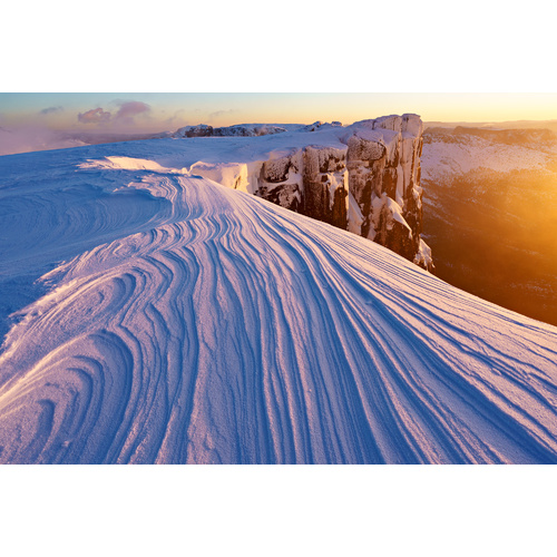 Du Cane wind scoured snow, Tasmania