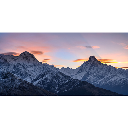 Annapurna South and Machapuchare sunrise, Nepal