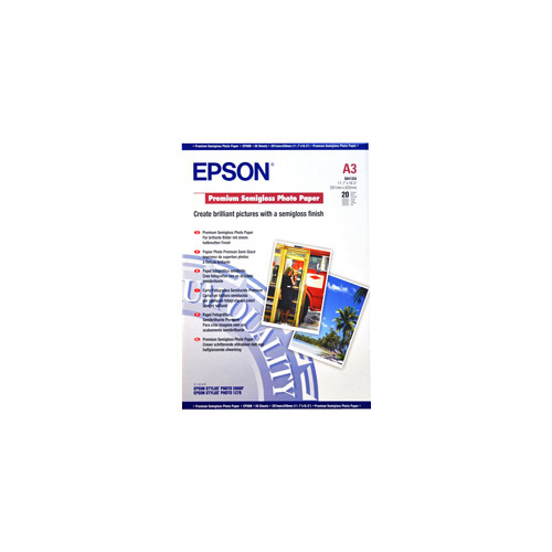 Epson Premium SemiGloss Photo Paper A3 - 20 sheets