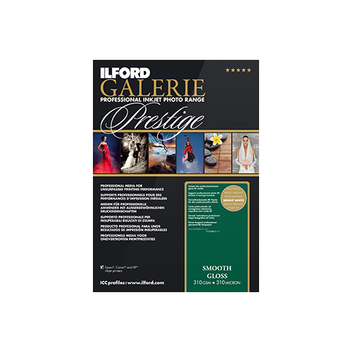 Ilford Galerie Smooth Gloss 310gsm Paper A3 - 25 sheets