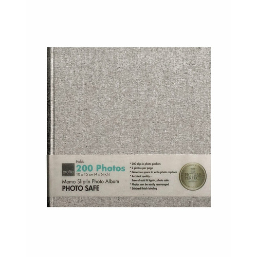 Plush Slip-in Photo Album Grey