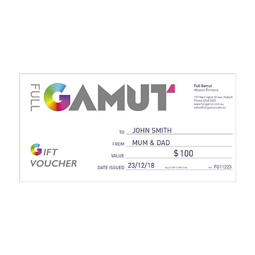Full Gamut Gift Voucher $100